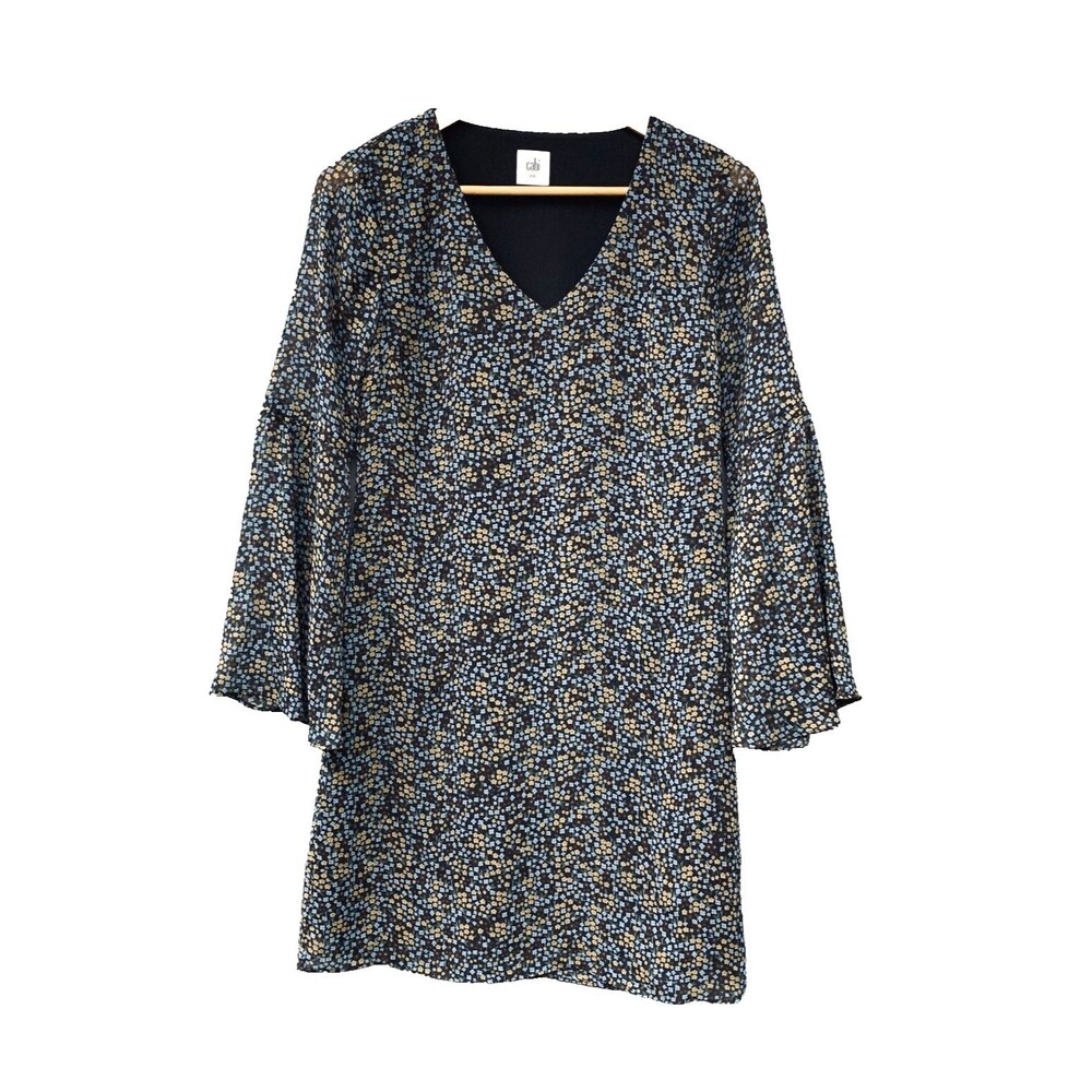 Cabi Flutter Sleeve Babydoll Mini Dress XXS Multicolor Floral Cottage Boho Fairy